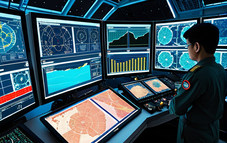 **Prompt 1 (Technological Frontier):**
    A futuristic Royal Malaysian Air Force (RMAF) radar control center, bathed in soft, high-tech glows. Digital interfaces display intricate, real-time aerial data with vivid holographic projections of airspace. AI-powered algorithms highlight anomalies, showing tiny drone swarms and subtle cyber threat indicators. Focus on sleek, modern equipment, dynamic data visualization, and an overall sense of advanced technology safeguarding Malaysia's skies. Emphasize precision, security, and next-generation capabilities.