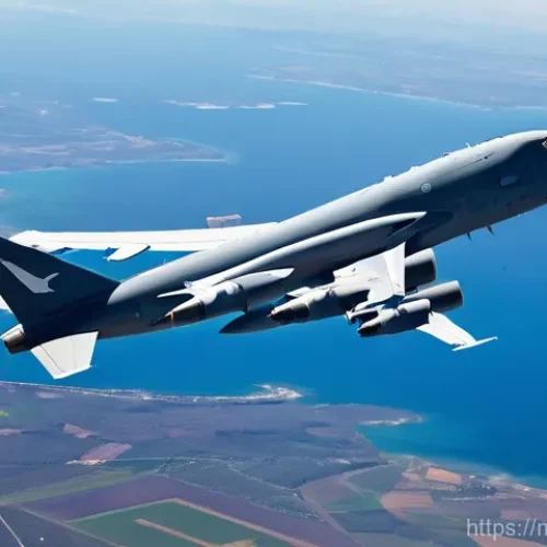 Home 27 공군 공중급유기 운용 - **Prompt 1 (Flying Boom System):** "A majestic Boeing KC-135 Stratotanker, with its distinctive 'fly...