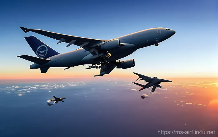 공군 공중급유기 운용 - **Prompt 1 (Flying Boom System):** "A majestic Boeing KC-135 Stratotanker, with its distinctive 'fly... 공군 공중급유기 운용 - **Prompt 1 (Flying Boom System):** "A majestic Boeing KC-135 Stratotanker, with its distinctive 'fly...