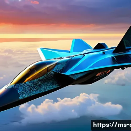 공군의 미래 항공 기술 - A futuristic Malaysian air force stealth fighter jet soaring over tropical rainforests and coastal w...