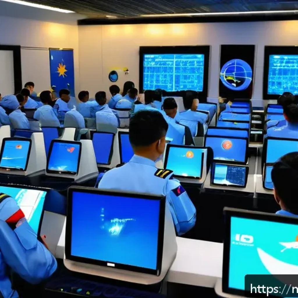 공군의 공군병 복무 혜택 - A highly detailed scene of a Malaysian Air Force training session inside a modern aerospace technolo...